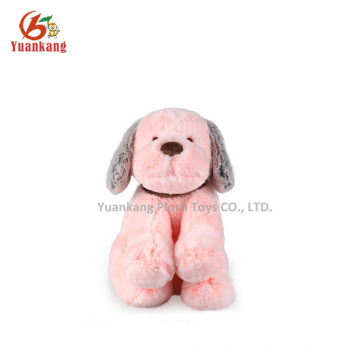 YK SA8000 usine Peluche mini chien en peluche rose chiot avec collier